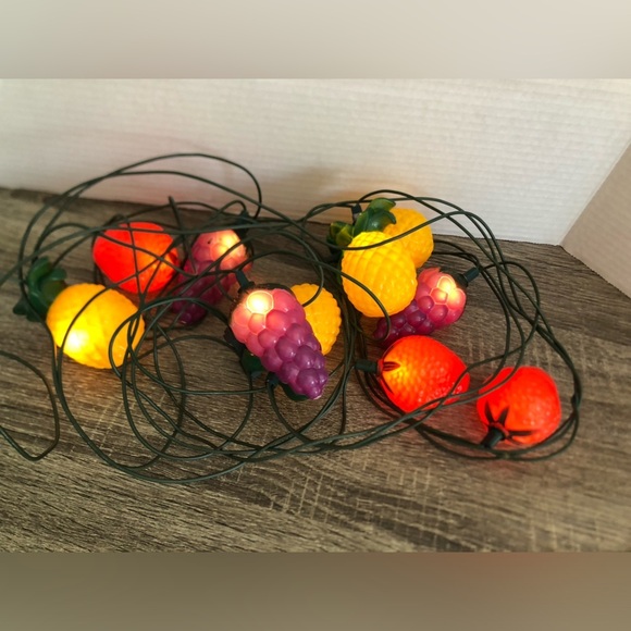 Vtg Alderbrook Blow Mold Fruit String Lights - Picture 2 of 16